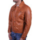 Men's Tan Leather Jacket - Apache