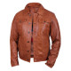 Men's Tan Leather Jacket - Aaron