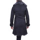 Black - Silver Toscano Sheepskin Leather Coat