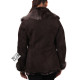 Ladies Brown-Silver Toscana Sheepskin Leather Fur Gilet