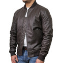 Mens Leather Jacket Black - Bret