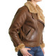 Womens Sheepskin Leather Jacket - Cass