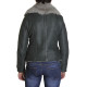 Womens Sheepskin Leather Jacket - Berry
