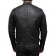 Men's Leather Biker Jacket Black - Cary