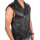 Brando Mens Leather Biker jacket Vest Gilet