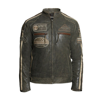 Men's Motorbike Leather Biker Jacket