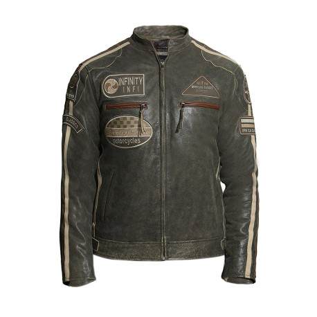 Men's Motorbike Leather Biker Jacket