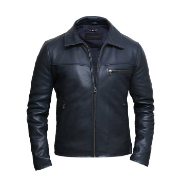 Vintage Black Mens Leather Biker Jacket
