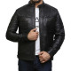 Men's Black Warm Leather Biker Jacket Vintage Retro Distressed Leather Jacket