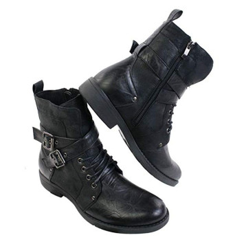 Men's Leather Punk Ankle Boots