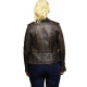 Women's Genuine Leather Biker Jacket Fitted Vintage Rock