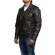 Men's Leather Biker Jacket - Efron