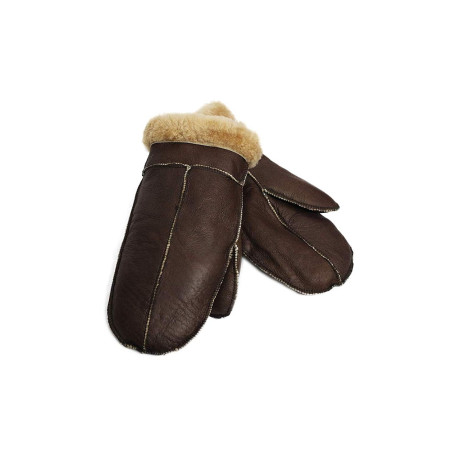 Unisex Soft Thick 100% Sheepskin Leather Mittens Ideal For Winter