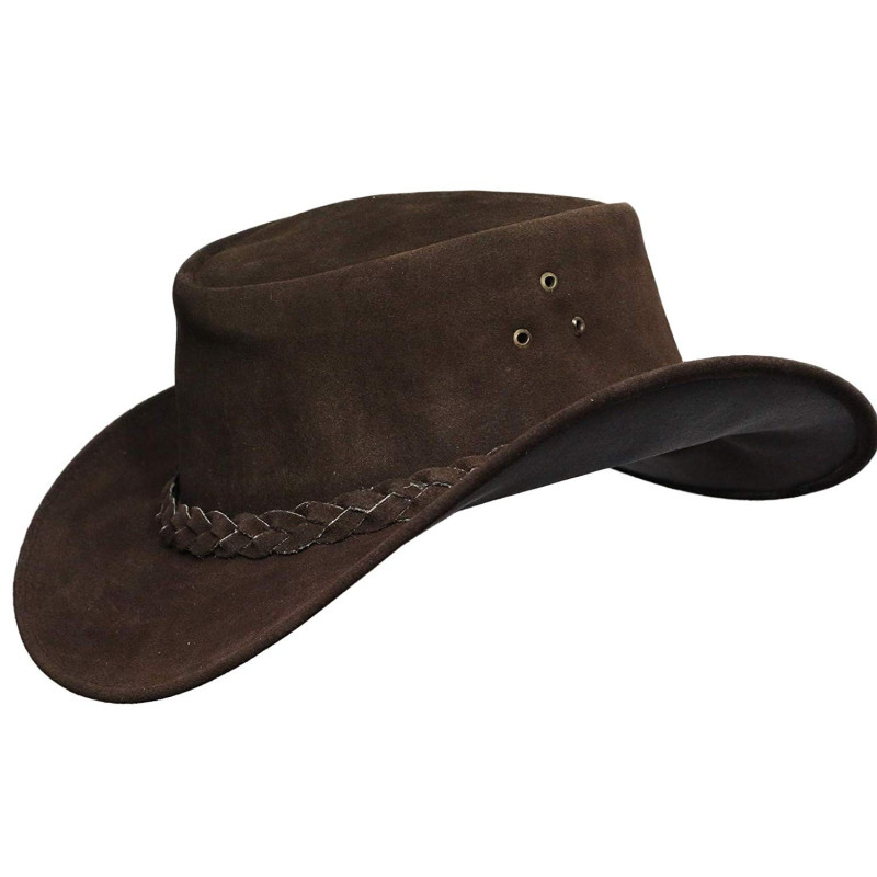 Mens Australian Stylish Brown Real Cowboy Hat
