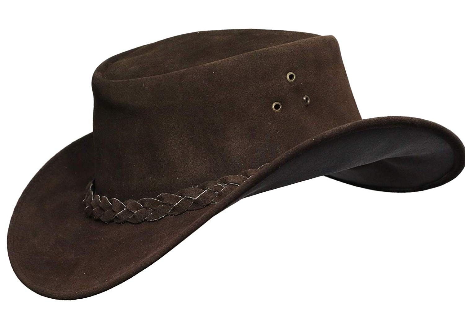Ønske Ulejlighed Gentage sig Mens Australian Stylish Brown Leather Real Cowboy Hat
