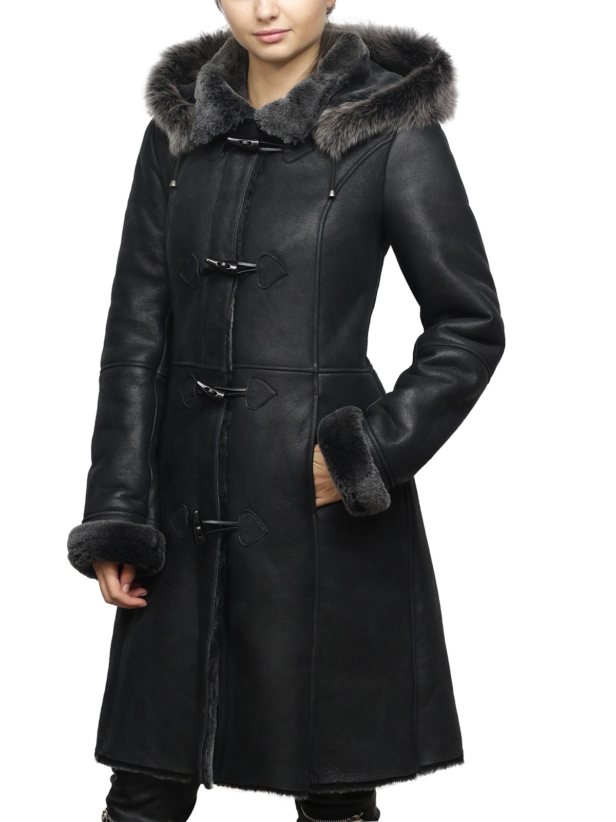 Genuine Sheepskin Fur Winter Jacket Black by Pürschnermeister Tungsten Nies  - 09