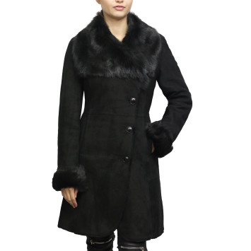 Women Shearling sheepskin Jacket Coat-Nikita-475
