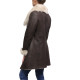 Ladies Women Smart Winter Warm Shearling sheepskin Hooded Duffle Coat- Inami