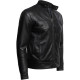 Men's Black Leather Jacket - Bradley