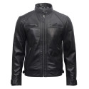 Leather Jacket Mens | Real Soft Nappa Lamb Jacket For Men Distressed