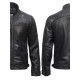 Mens Leather Biker Jacket Black -Cory
