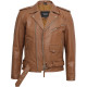 Men's Leather Biker Jacket - Efron