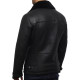 Men's Black shearling sheepskin jacket - Fay
