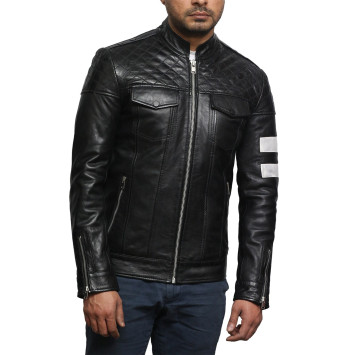  Real Soft Nappa Lamb Leather Jacket For Men Distressed