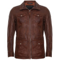 Mens Nappa leather Safari Coat