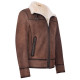 Leather Sheepskin Shearling Jacket Mens | Aviator Flying Jacket