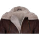Mens Merino Leather Sheepskin Trench Coat 