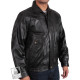 Men's Brown Leather Bomber Jacket - Marvel