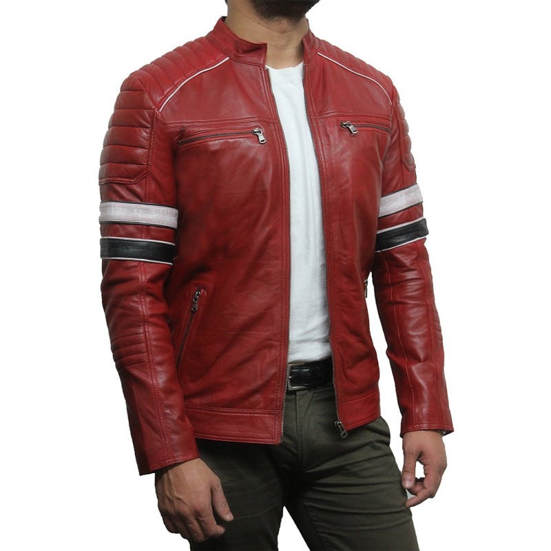Look Handsome and Charming by Wearing a Mens Red Leather Jacket ...